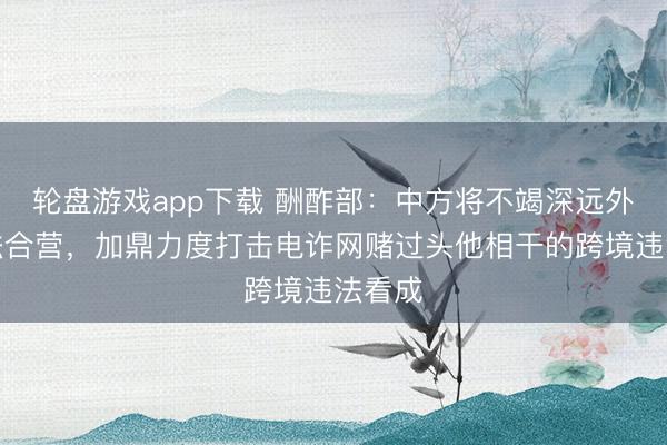 轮盘游戏app下载 酬酢部：中方将不竭深远外洋国法合营，加鼎力度打击电诈网赌过头他相干的跨境违法看成
