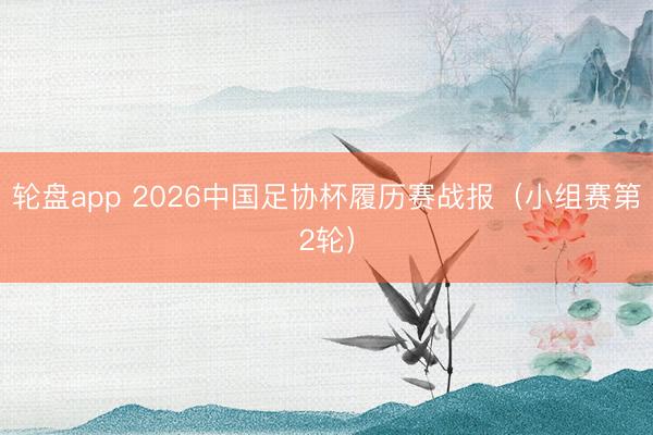 轮盘app 2026中国足协杯履历赛战报（小组赛第2轮）