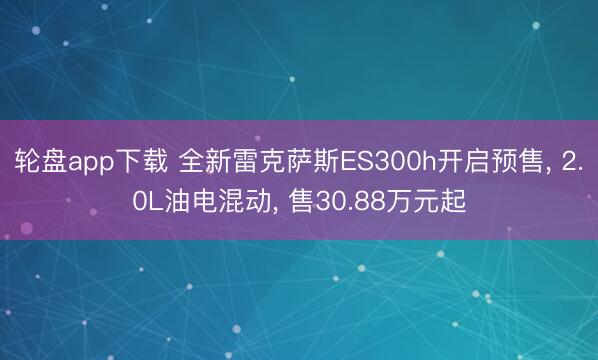 轮盘app下载 全新雷克萨斯ES300h开启预售， 2.0L油电混动， 售30.88万元起