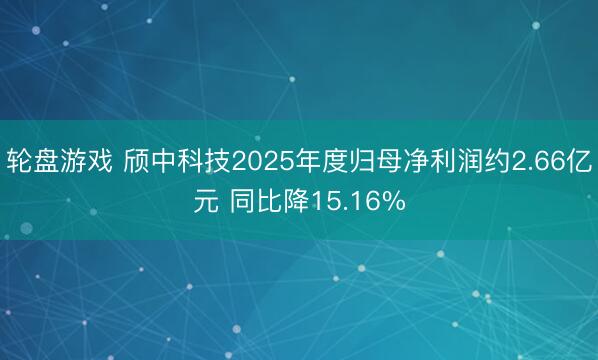 轮盘游戏 颀中科技2025年度归母净利润约2.66亿元 同比降15.16%
