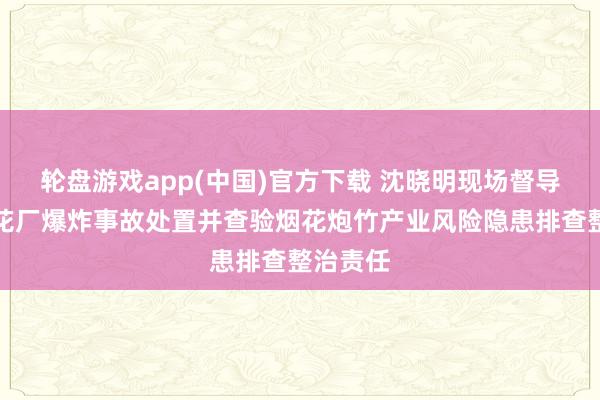 轮盘游戏app(中国)官方下载 沈晓明现场督导浏阳烟花厂爆炸事故处置并查验烟花炮竹产业风险隐患排查整治责任