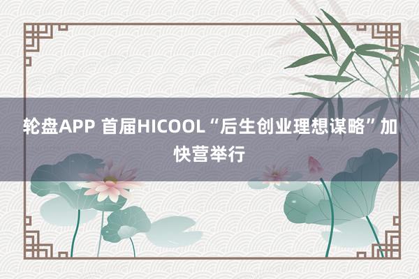 轮盘APP 首届HICOOL“后生创业理想谋略”加快营举行