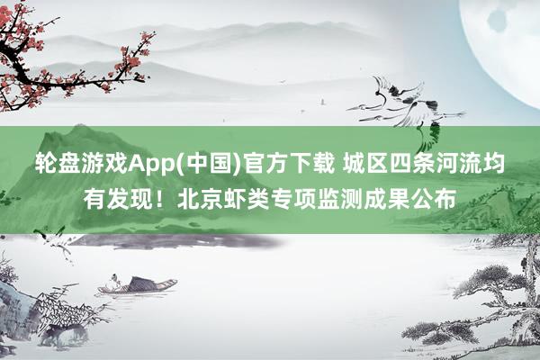 轮盘游戏App(中国)官方下载 城区四条河流均有发现！北京虾类专项监测成果公布