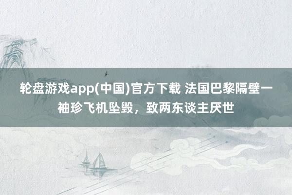 轮盘游戏app(中国)官方下载 法国巴黎隔壁一袖珍飞机坠毁，致两东谈主厌世