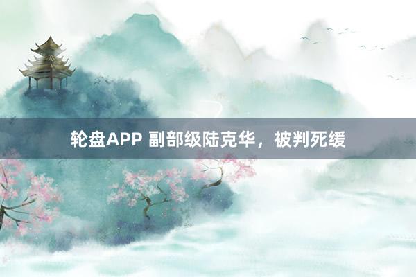 轮盘APP 副部级陆克华，被判死缓